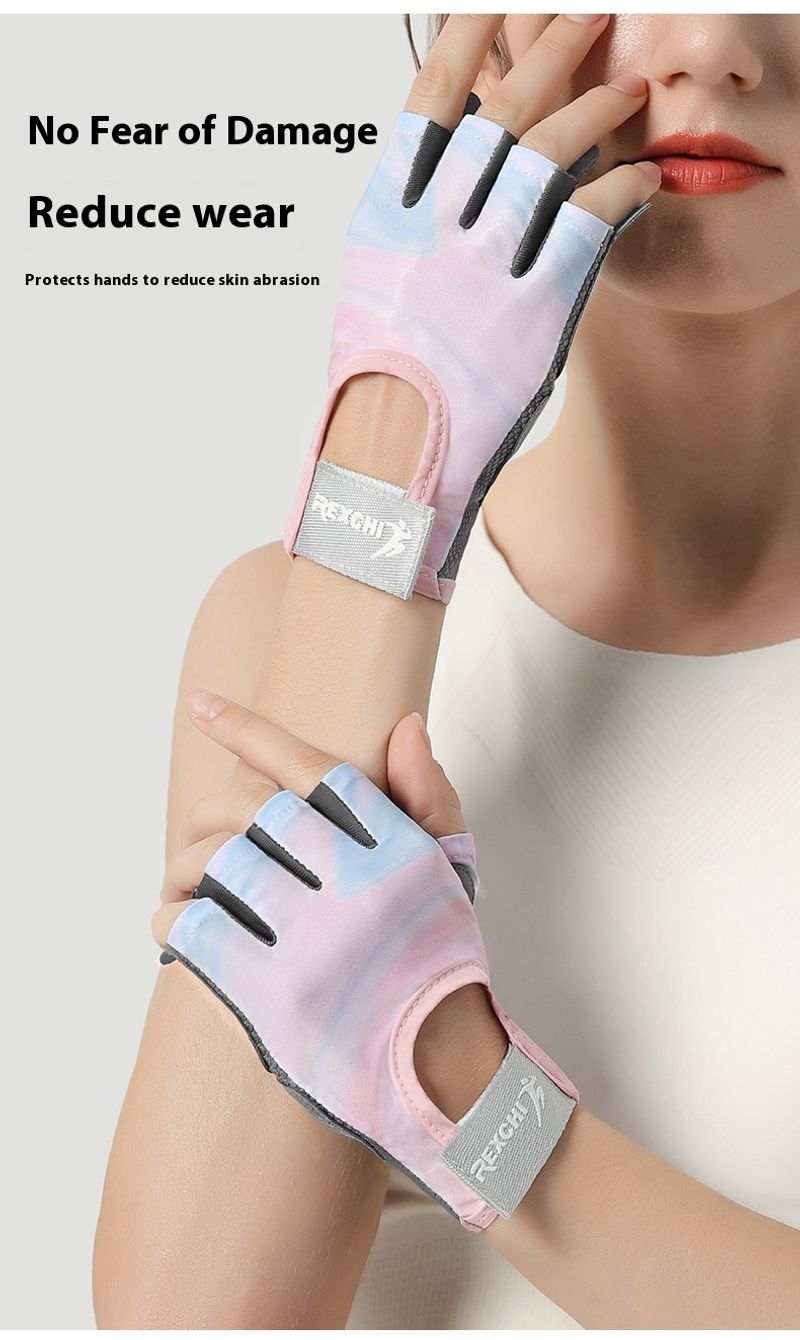 Sports Riding Half Finger Bike Wear resistant and Anti slip Silicone Shock Absorbing Fiess Gloves_voghion.com