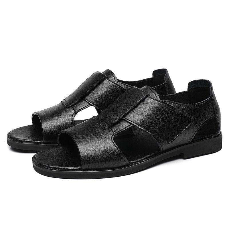 Men's Roman Sandals 2023 New Summer Open Toe Breathable Cowhide Casual Vieamese Slippers Outdoor Beach Shoes Size 47_voghion.com