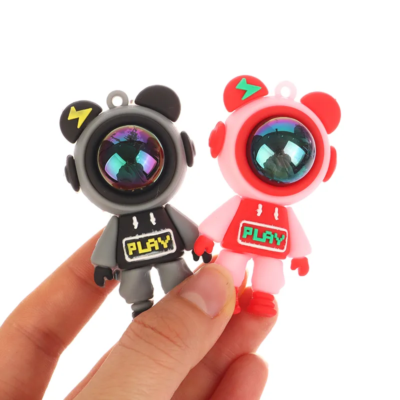 1PC Schmuck Zubehör Geschenke Cartoon Beleuchtung Schlüsselanhänger Astronaut Violent Bär Kaninchen Puppe Auto Rucksack Dekorationen_voghion.com