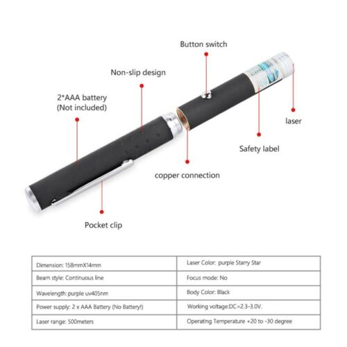 6 In1 Red Laser Pointer Pen Light Beam Optics Maser Visible Starry AAA Torch UK_voghion.com
