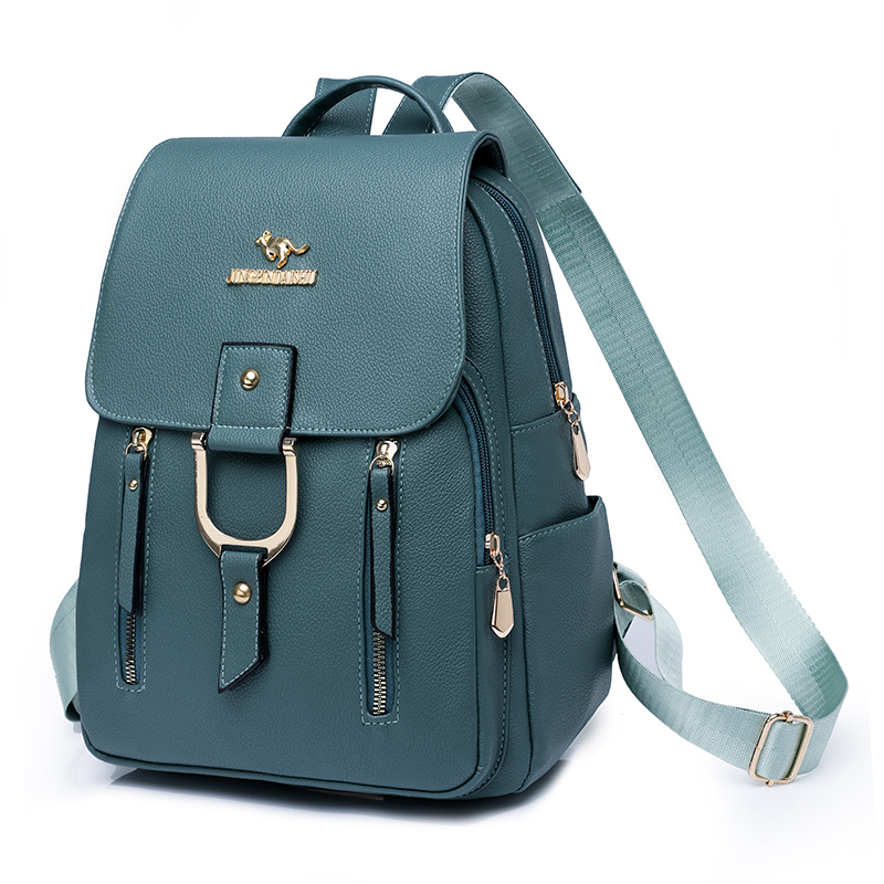 Deri Moda Kadın Sırt Çantası Açık Seyahat Çantası Büyük Kapasiteli Kız Okul Çantası Günlük Knapack Mochila Feminina Kesesi_voghion.com