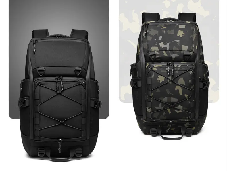 OZUKO 17,3 Zoll Laptop 35L Reise Nylon Tasche Outdoor Wasserdicht Multifunktions Große Kapazität Wandern Rucksack_voghion.com