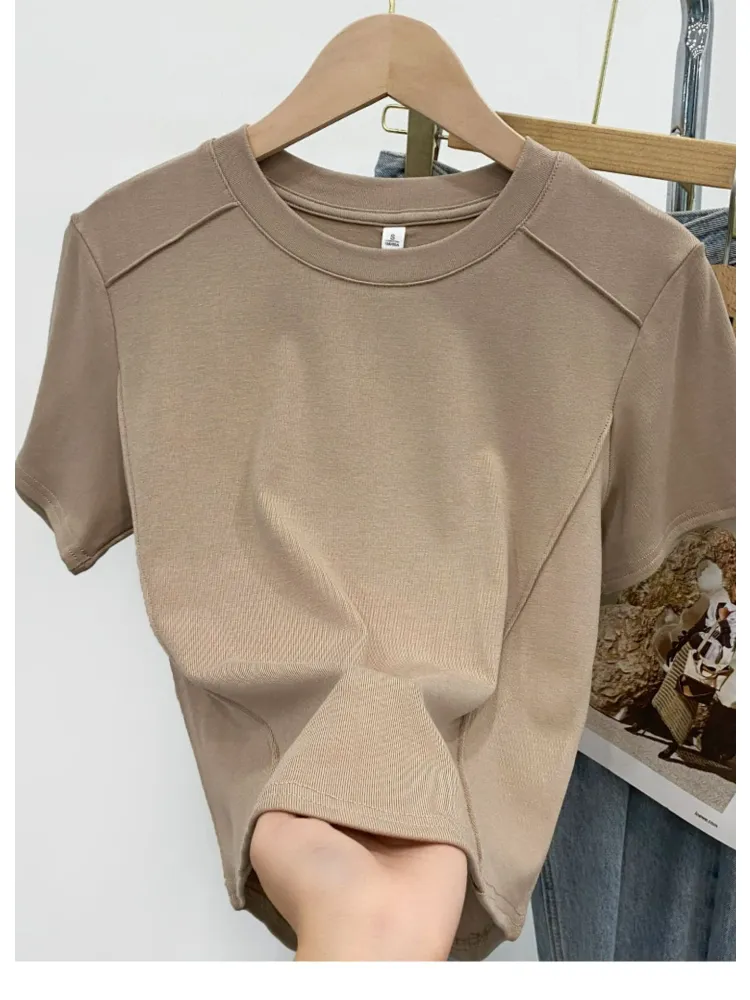 T-shirt uomo a girocollo taglio aderente maniche corte_voghion.com