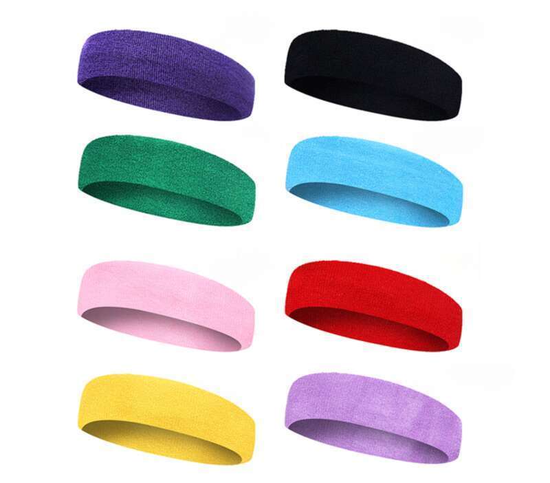 Sports Running Outdoor Yoga Solid Color Headband, Fitness Elastic Sweatband_voghion.com