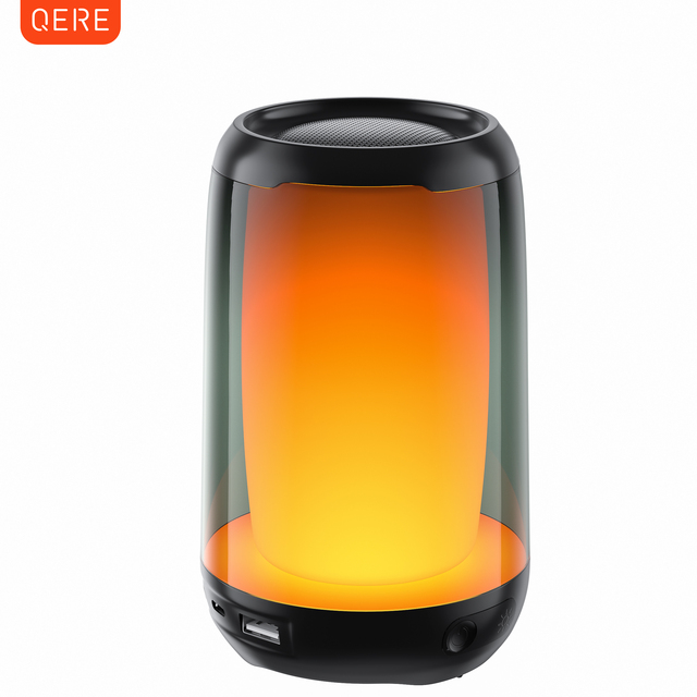 Trådlös Bluetooth-högtalare 12 sorters färgade lampor Nattlampa Atmosfärlampor 45MM Högtalare QERE HF22 Bärbar högtalare_voghion.com