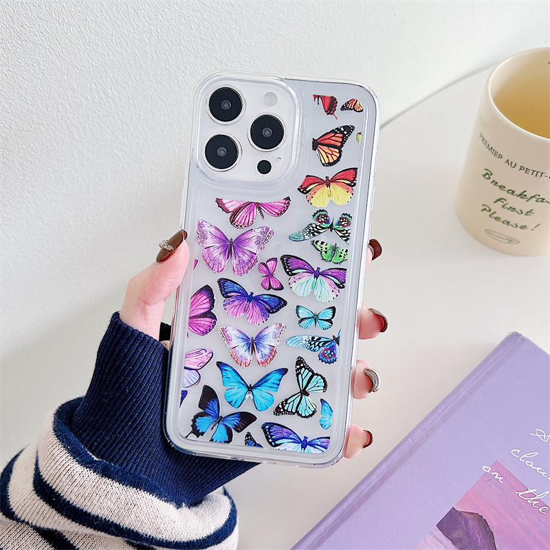 Butterfly Clear Shockproof Phone Case For Iphone Pro Max Plus_voghion.com