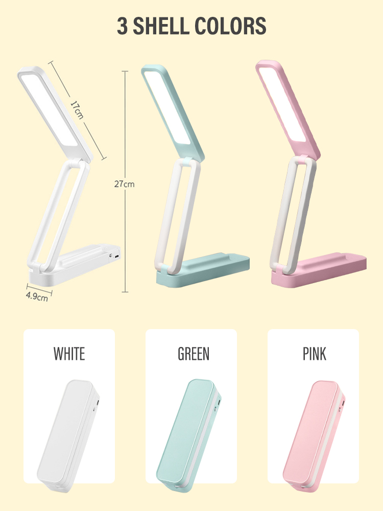 LED reading desk lamp foldable touch with remote control dimmable wall lamp USB charging office study bedside night light_voghion.com