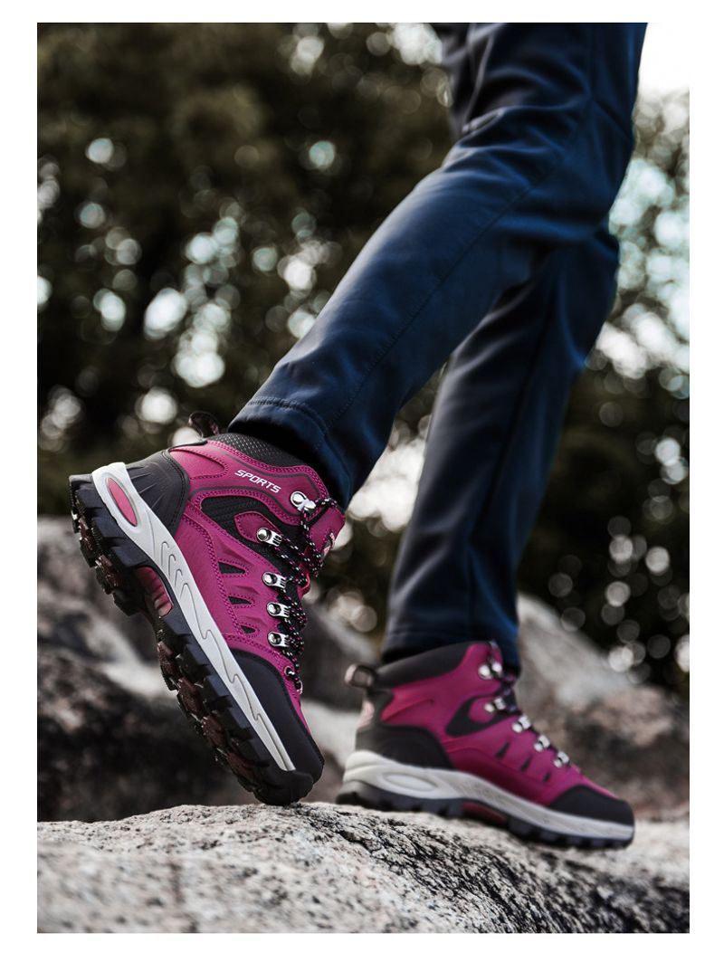 Sommer High-Top Outdoor Wanderbergsteigen Schuhe Mode lässig dicke Unterseite rutschfeste Einzelschuhe Männer_voghion.com