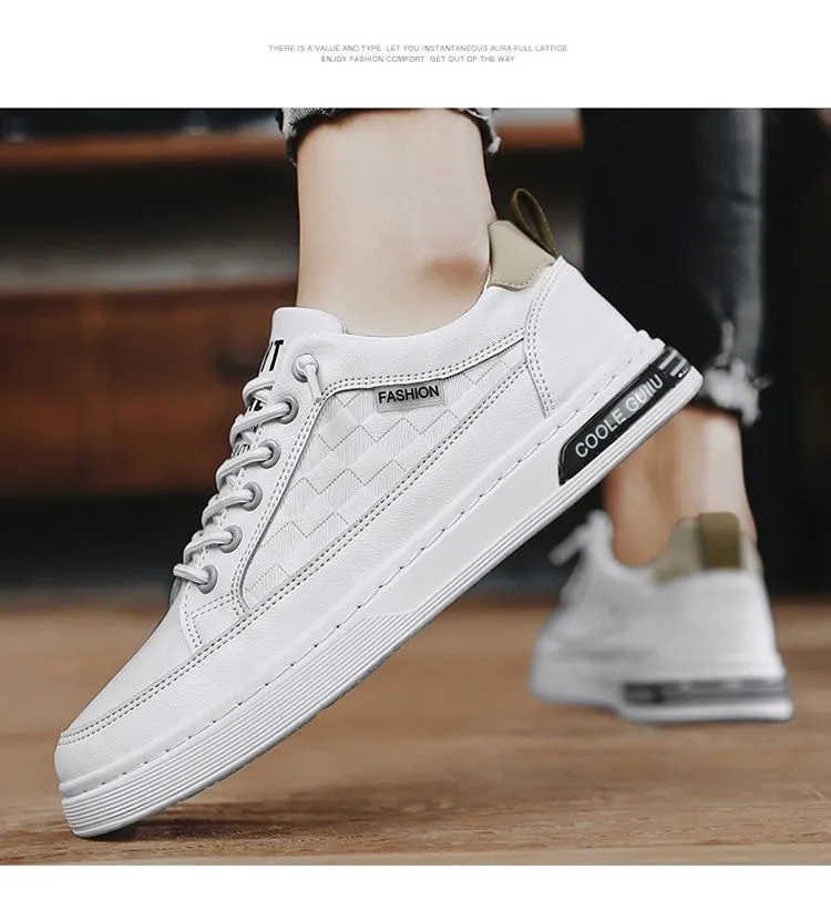 Casual Running Shoes For Men Breathable Lightweight White Style_voghion.com