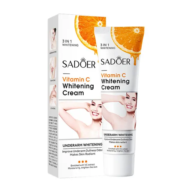 Vitamin C Aufhellungscreme zum Bleichen von Achselhöhlen, Ellbogen und Knien, feuchtigkeitsspendende Körperlotion, aufhellende Hautcreme, aufhellende Melanincreme_voghion.com