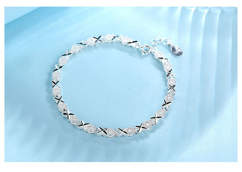 Love Style New Plating To Heart Matching Women's Simple And Personalized Creative XO Bracelet_voghion.com