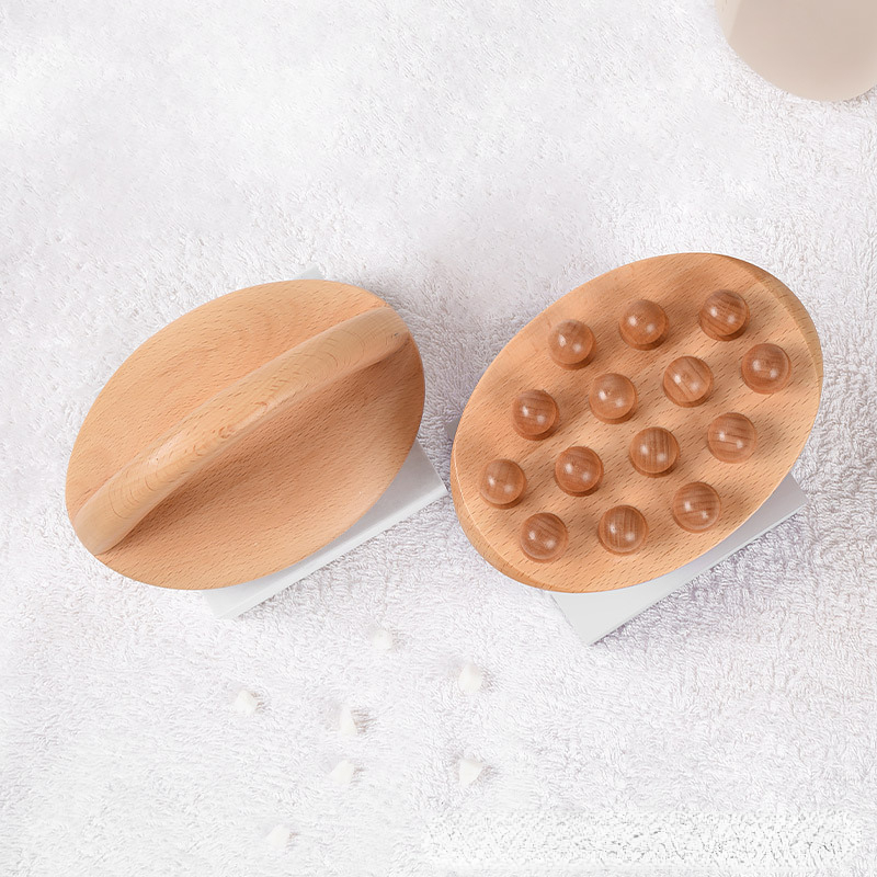 14 kreļļu rokas Gua Sha masāžas birste, dabīgā koka vidukļa, kājas, ķermeņa meridiāna skrāpēšanas SPA terapijas pretcelulīta relaksācijas rīks_voghion.com