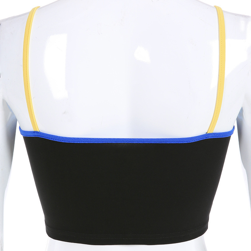 Vento 2024 primavera nuove donne abbigliamento lettera stampa cinturino ombelico esposto piccolo gilet_voghion.com