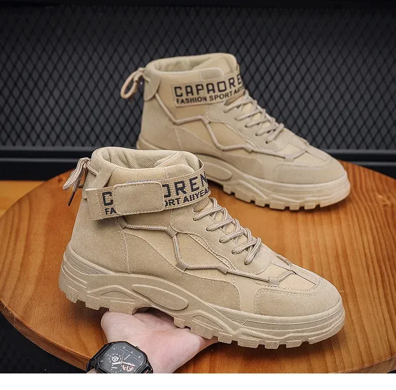Outdoor-Wanderschuhe Winterschuhe Leichte rutschfeste Herren Wüstenstiefeletten 2024_voghion.com