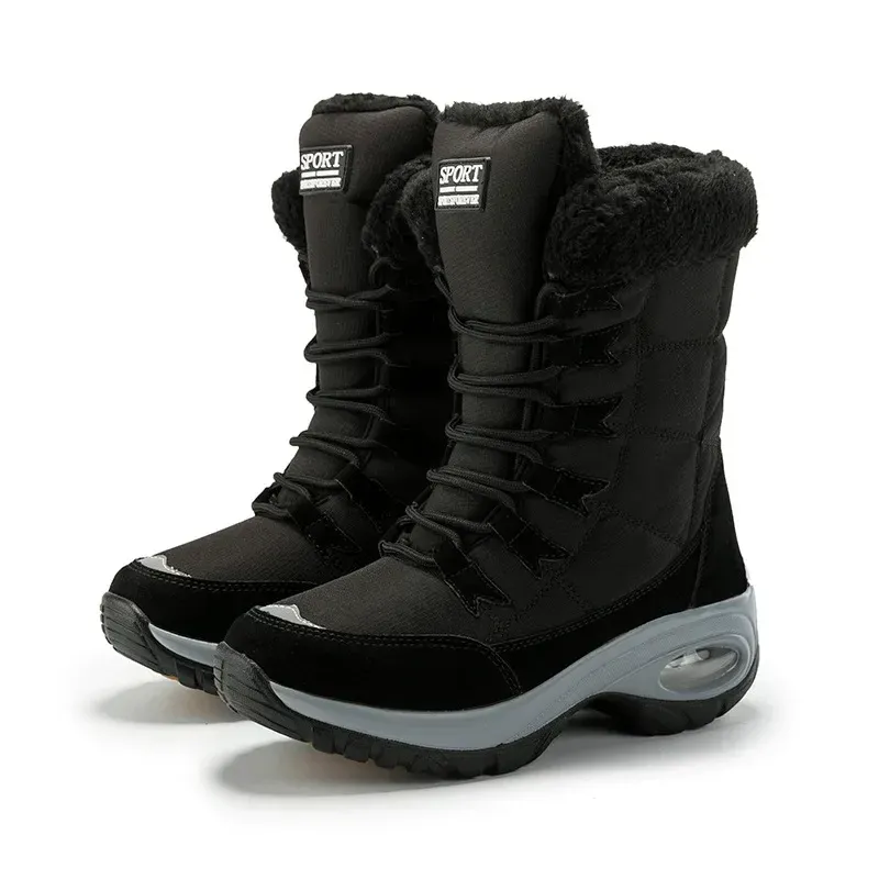 Winterkwaliteit voor dames, warm houden, halfhoge waterdichte sneeuwschoenen voor dames, comfortabele damesschoenen met hoge dijen_voghion.com
