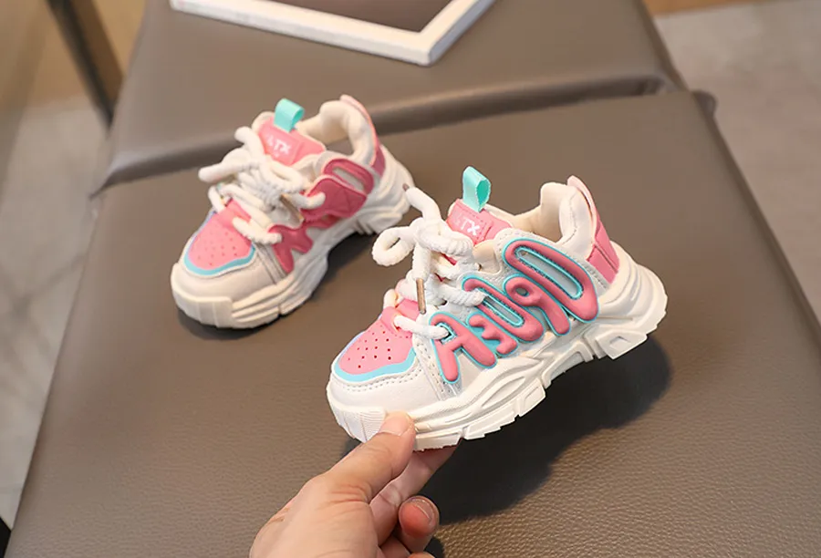 Zapatillas deportivas de color liso para bebé niña, niño pequeño, a la moda, Littlesprouts, tenis para correr para niños, tallas 21-36_voghion.com