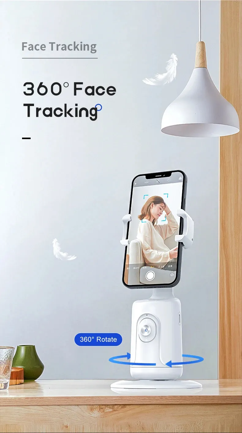 Selfieshow P01 Stabilisateur portatif universel à rotation automatique à 360° pour smartphone, vidéo en temps réel_voghion.com