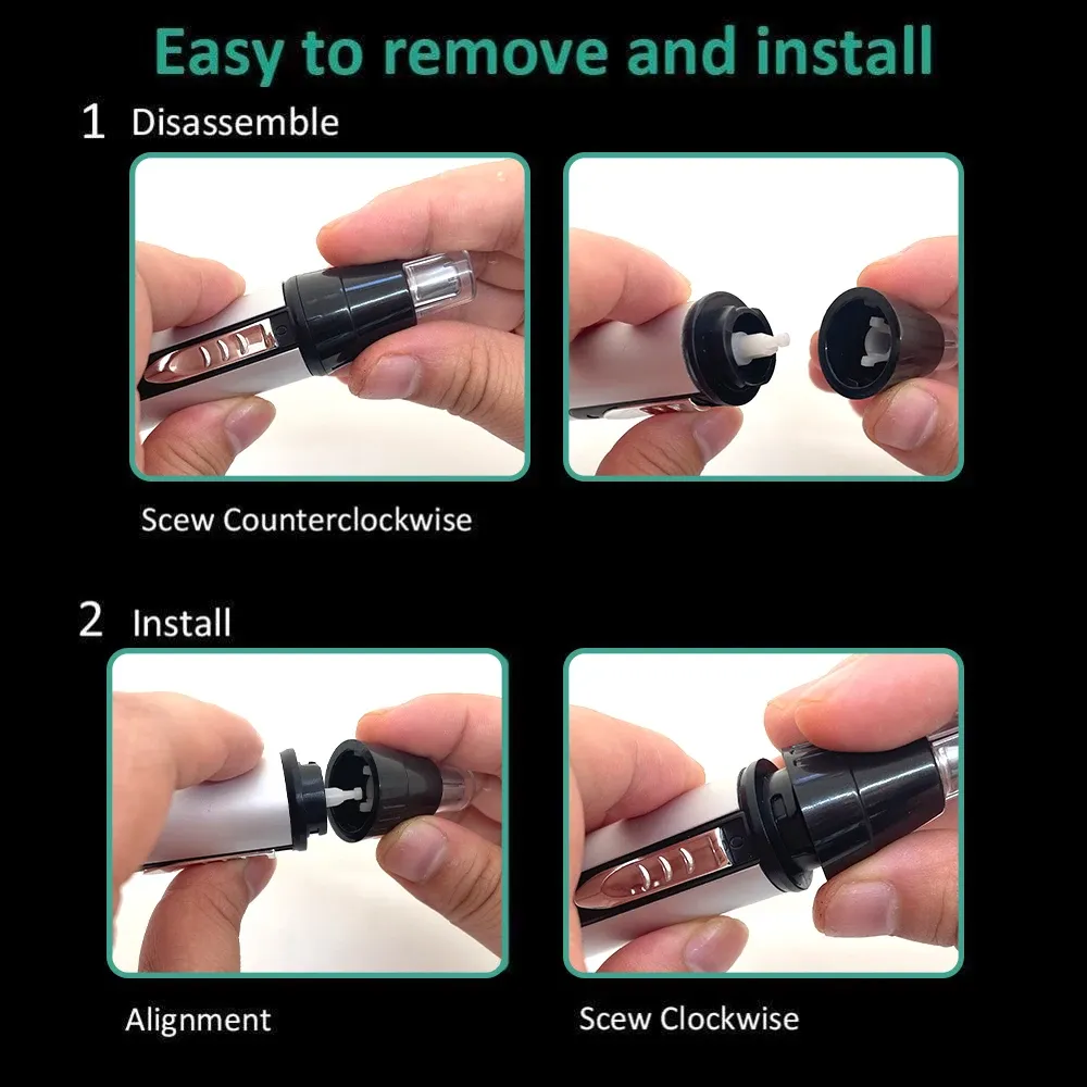 Kit de aseo 4 en 1 ACZT Quality Goods: recortador de nariz, orejas, cejas y barba, recargable por USB_voghion.com