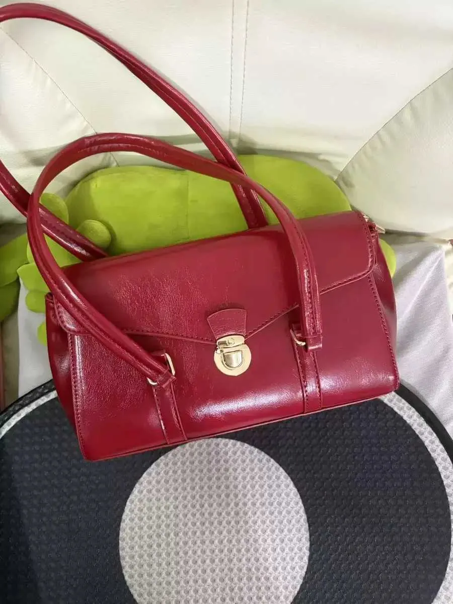 Casual underkläder axel PU-läder moderiktig damhandväska retro armstödsväska Y241123_voghion.com