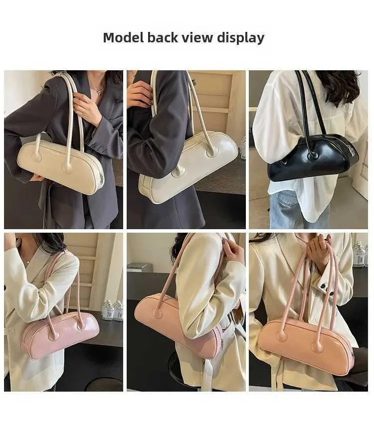 Sac à aisselles en bâton français de grande capacité, version coréenne, tendance féminine, Xiaohongshu, même style, bandoulière simple, porté à la main_voghion.com