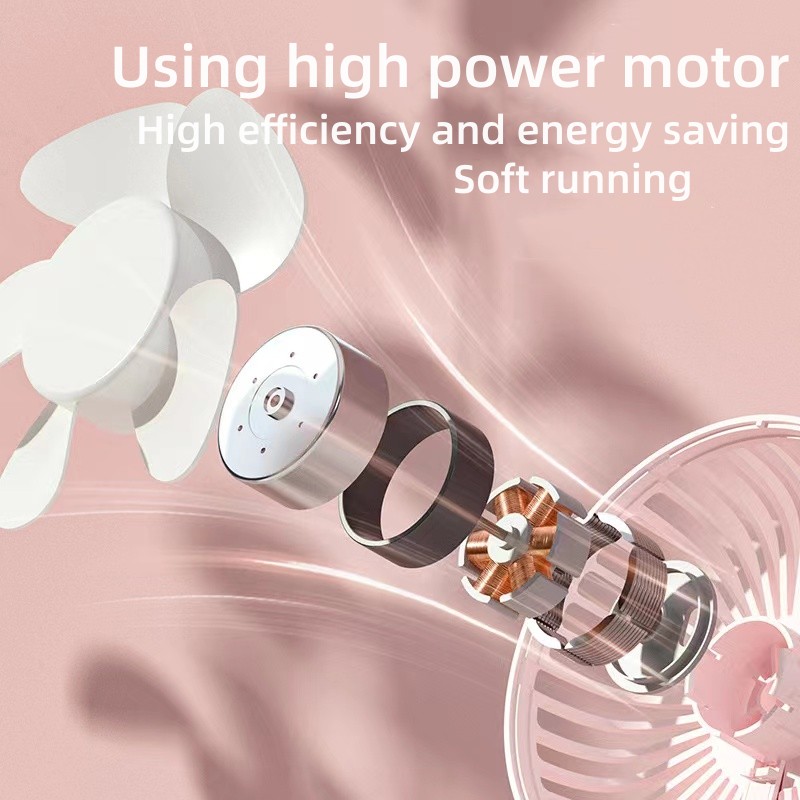 New TV Desktop Fan Creative Spray Fan Small Portable Humidification Refrigeration USB Rechargeable Silent Gale Battery Operated_voghion.com