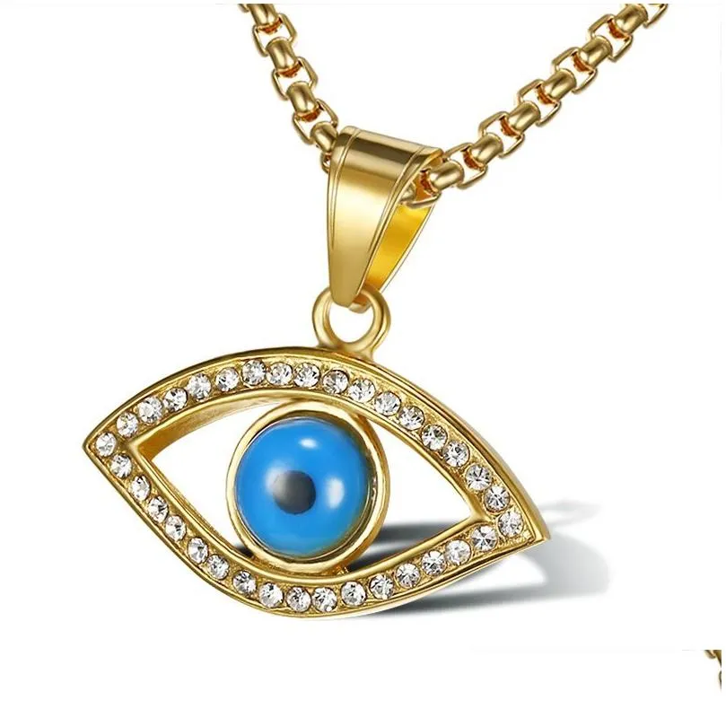 Collana con ciondolo anti-malocchio Occhi azzurri Amuleto fortunato Protezione Consegna a domicilio Gioielli Collane Pendenti Dhvfo_voghion.com