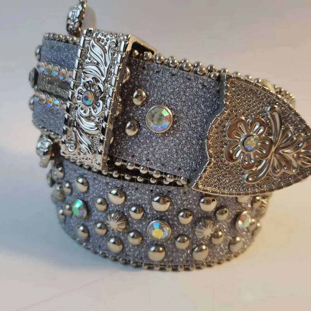 2023 Männer Frauen Hohe Qualität BB Simon Designer Gürtel Retro Nadelschnalle Gürtel 20 Farbe Kristall Diamant Bling Strass_voghion.com