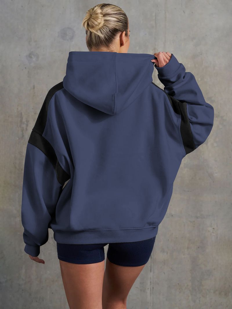 Women's Clothing contrast color drop shoulder high-end_voghion.com