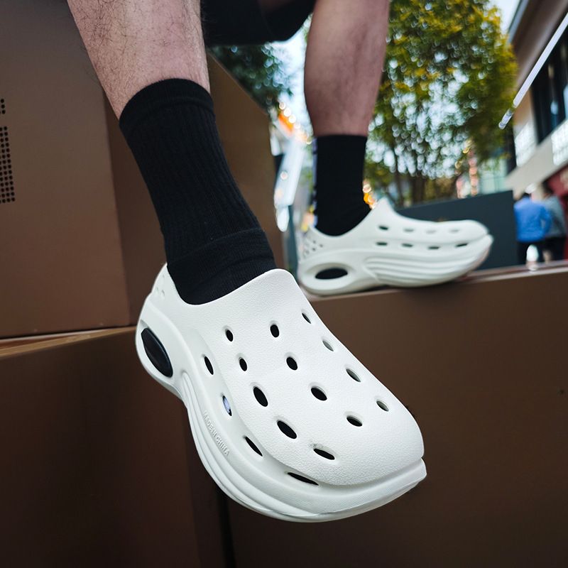 Pánské letní minimalistické sportovní venkovní plážové protiskluzové pantofle z EVA čelenky s vnějším otvorem na boty_voghion.com