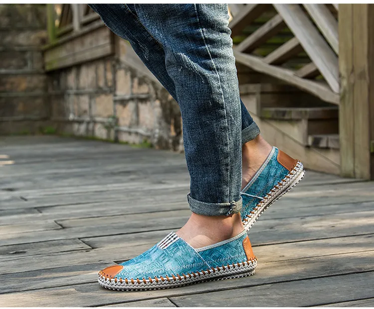 Pantofi sport casual pentru bărbați, pantofi sport cu toc înalt, respirabili, din denim, pentru bărbați, stil pescar, design de brand, espadrile, pantofi sport_voghion.com