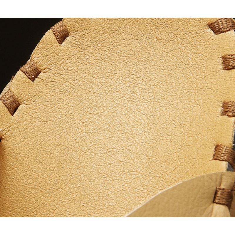 Baotou Herren Sommer Strandsandalen Leder rutschfeste Slipper Fauler Mann ohne Absatz Halbschuhe_voghion.com