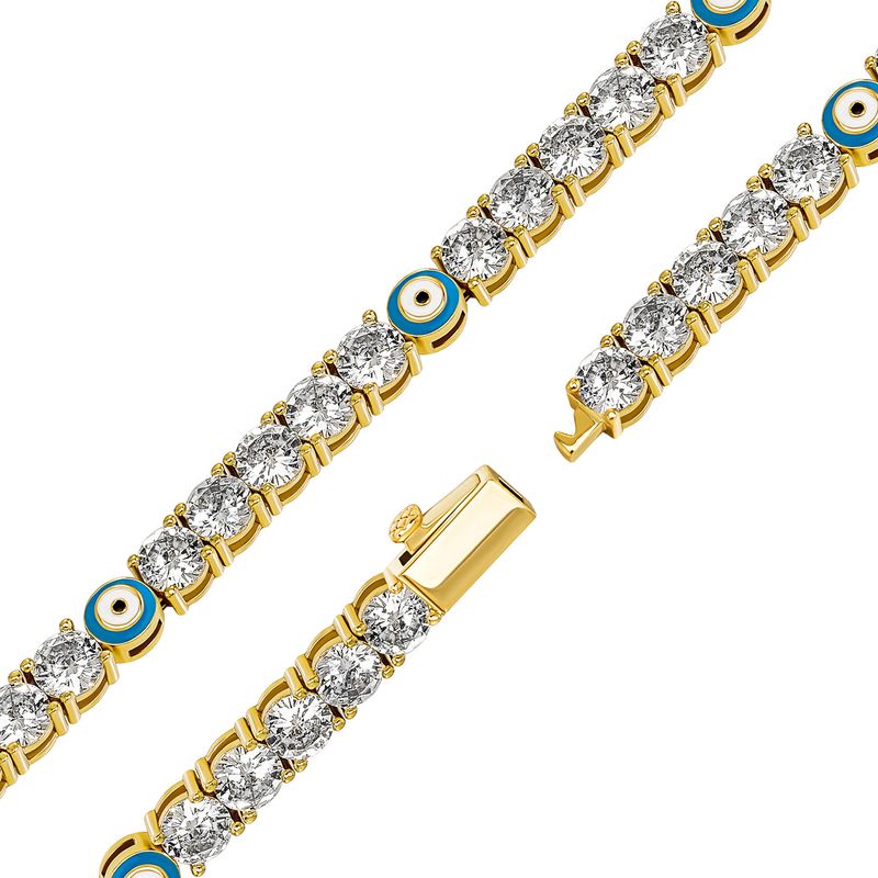 5mm Hip Hop Devil's Eye Zircon Tenniskette Volldiameter Bracelet Faarfbehalen Männer a Fraen Summer Accessoiren_voghion.com