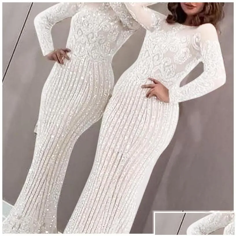 Večerní šaty 2022 New Arrival Y Prom Women Dlouhý rukáv Bodycon Tail Party Župan Elegantní Formální Vestido Drop Deli Dhxyc_voghion.com