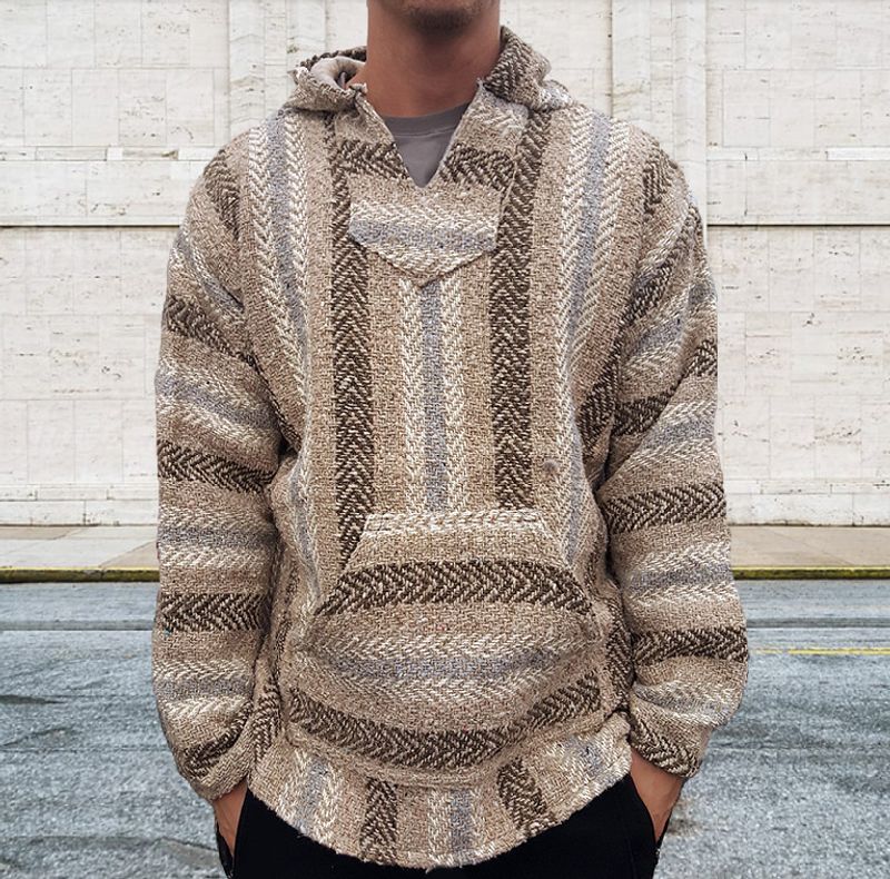 Herbst und Winter Neu 2023 Kapuzenpullover Mantel Gestreiftes Oberteil für Herren_voghion.com