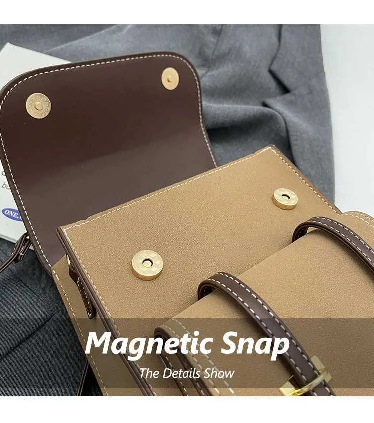Vintage Farbblock Rucksack Und Umhängetasche Für Damen_voghion.com