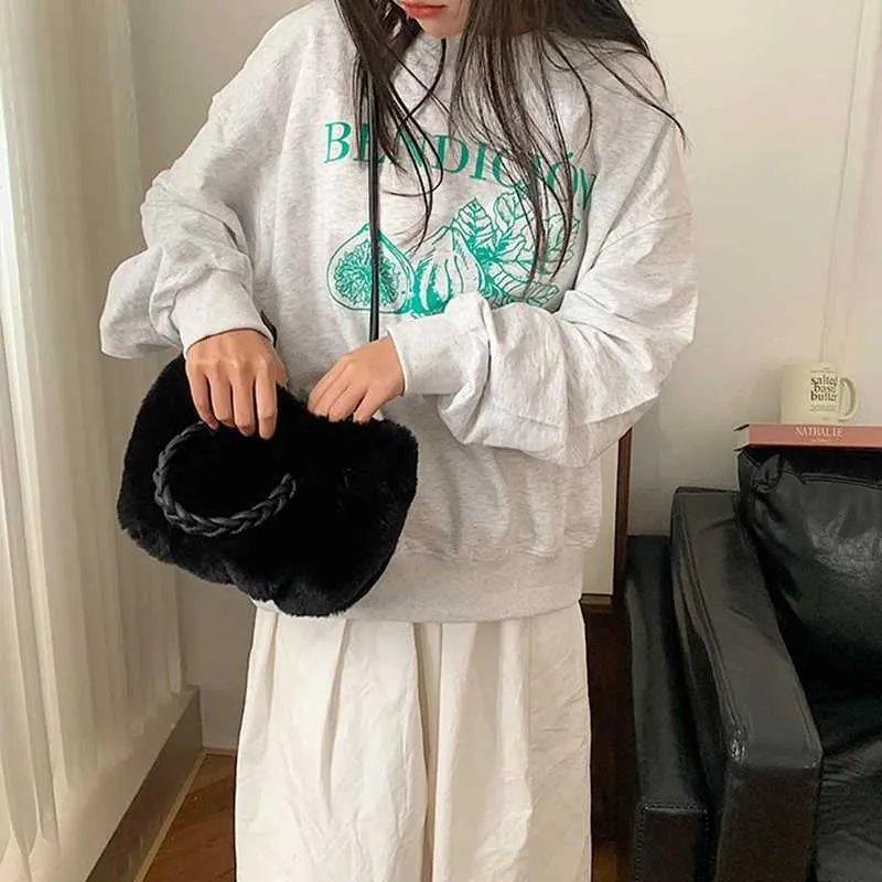 Sac à bandoulière multifonctionnel en fourrure pour femme, sac à main seau à la mode, sacs à bandoulière en peluche douce, mode fourrure nuage_voghion.com