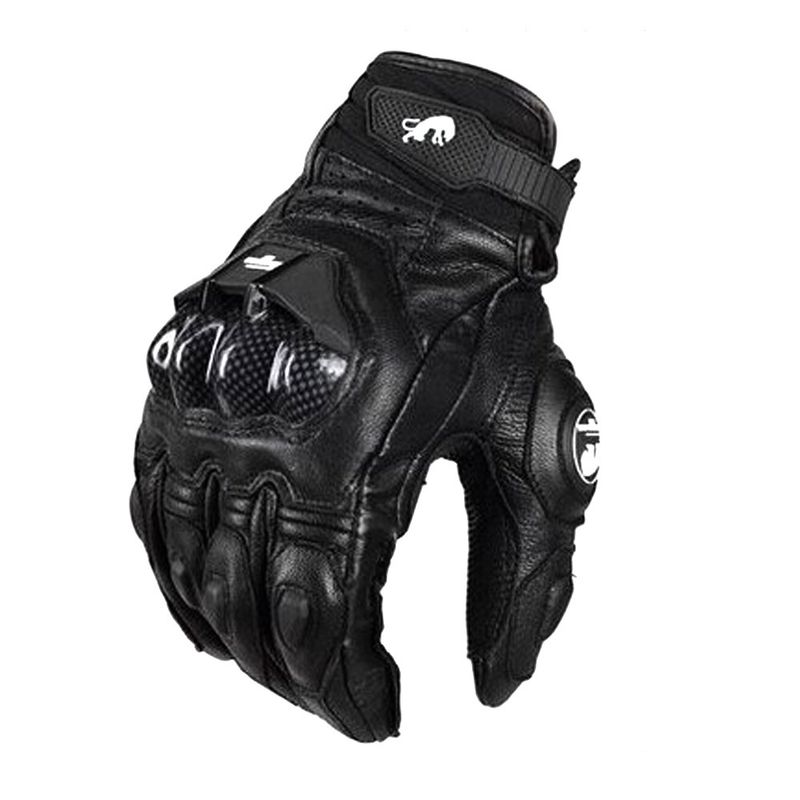 Guantes de cuero para motocicleta Furygan AFS6 de fibra de carbono para carreras, anticaídas, transpirables y antideslizantes, cortos._voghion.com