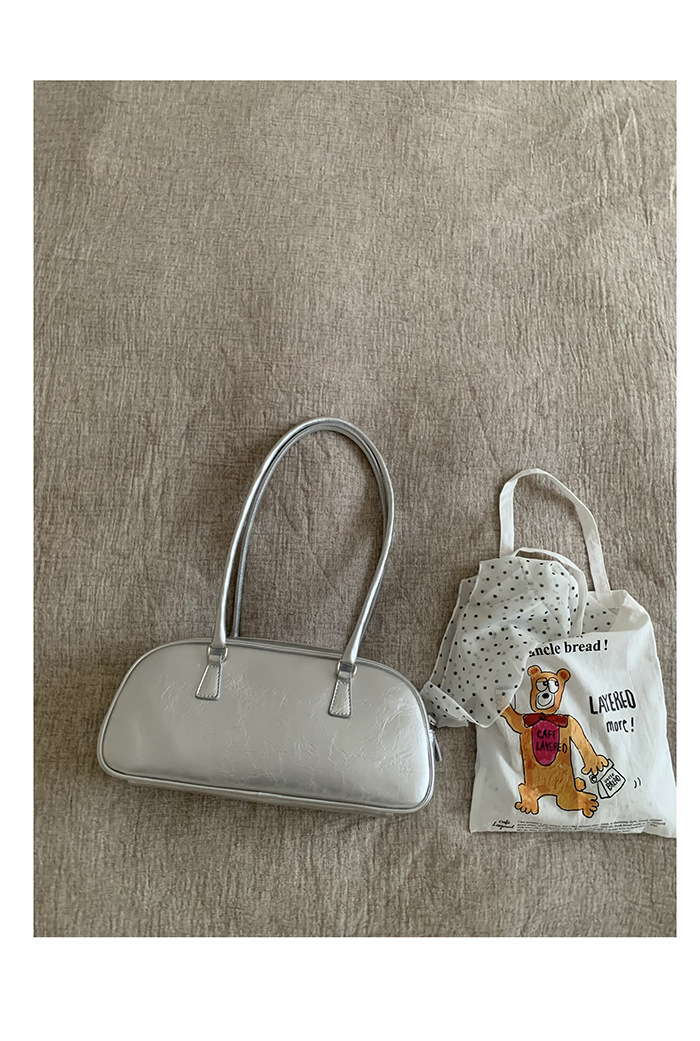 2024 Estate coreana Nuovo design di nicchia Borsa da donna portatile in stile balletto Tendenza moda Borsa versatile in argento con tracolla singola_voghion.com