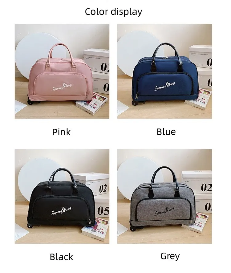 Large Capacity Trolley Handbag Foldable Thickened Wearresistant Boarding Case Home Storage Travel Convenient Bag_voghion.com