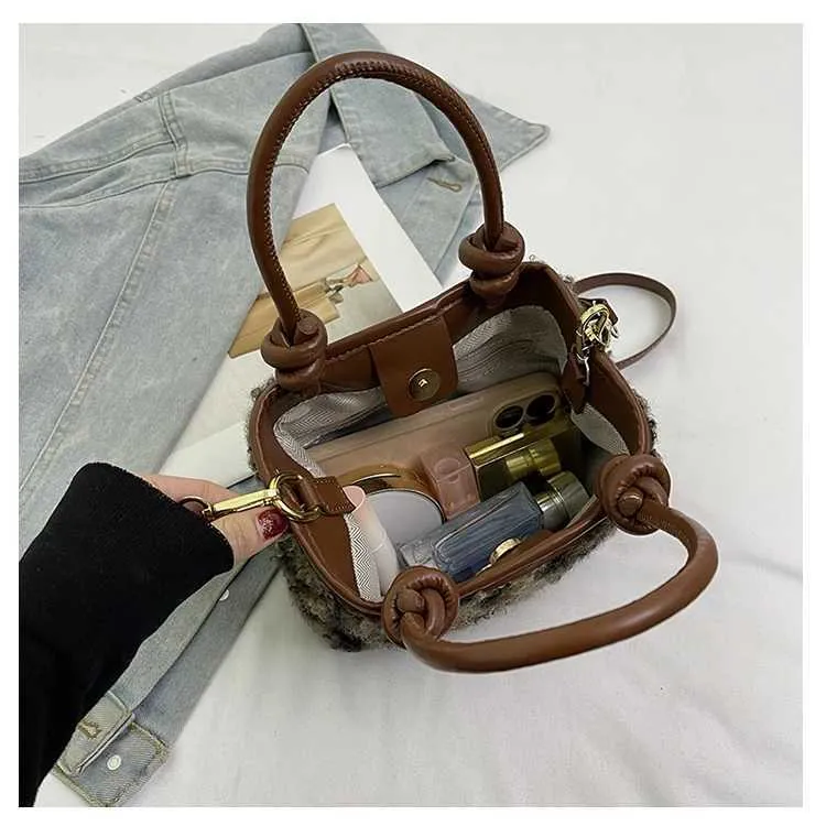 Sac messager à texture léopard pour femme, sac seau tendance, haut de gamme, collection automne-hiver 2024, Y241115_voghion.com