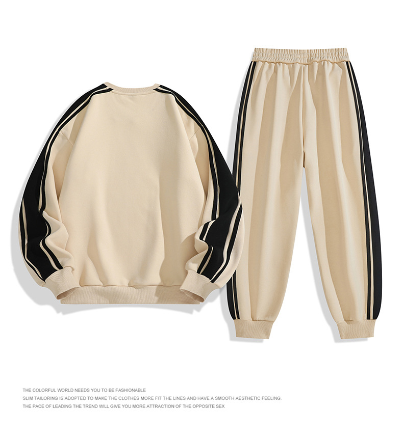 Ropa de hombre Traje de ocio holgado Moda deportiva para hombre Esta primavera y otoño Un conjunto con sudadera con capucha Conjunto de dos piezas con capucha_voghion.com