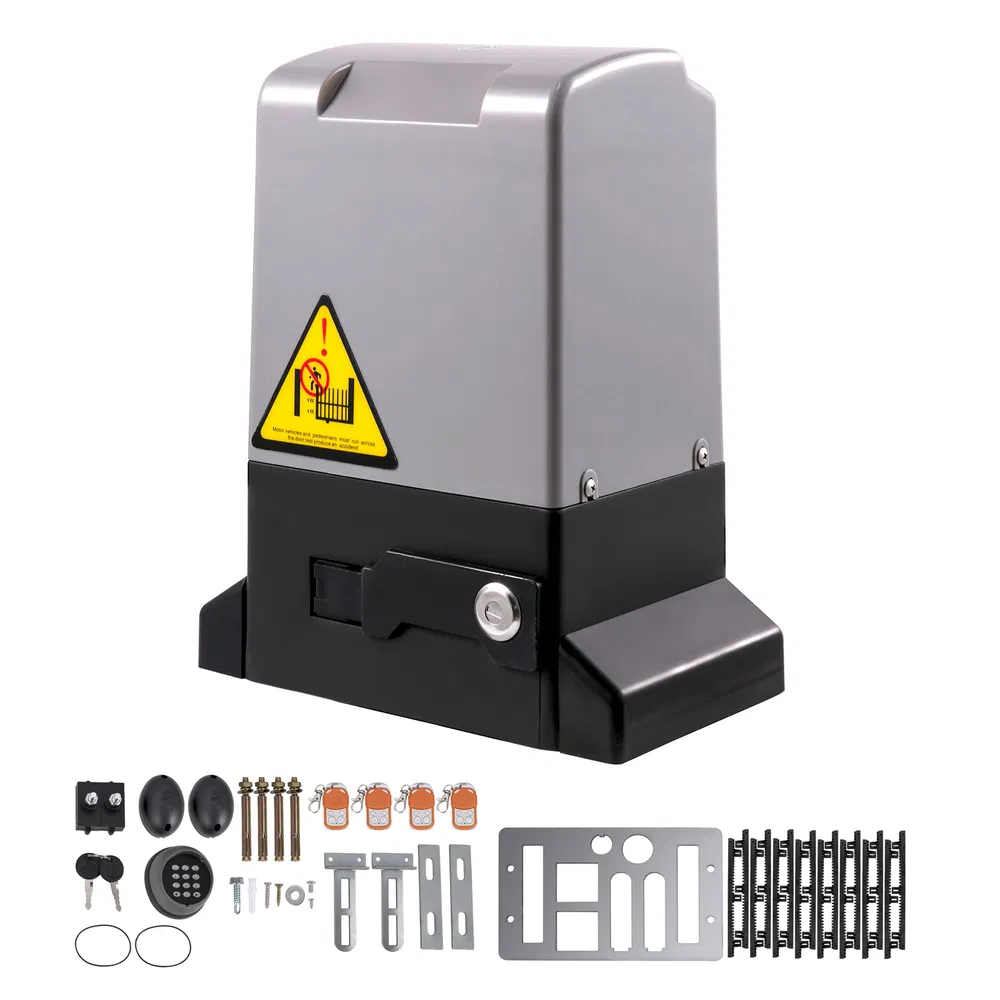 Sliding Gate Opener, 1800 KG 8 M, Automatic Sliding Gate With 4 Remote Controllers & APP Control, Electric Rolling_voghion.com