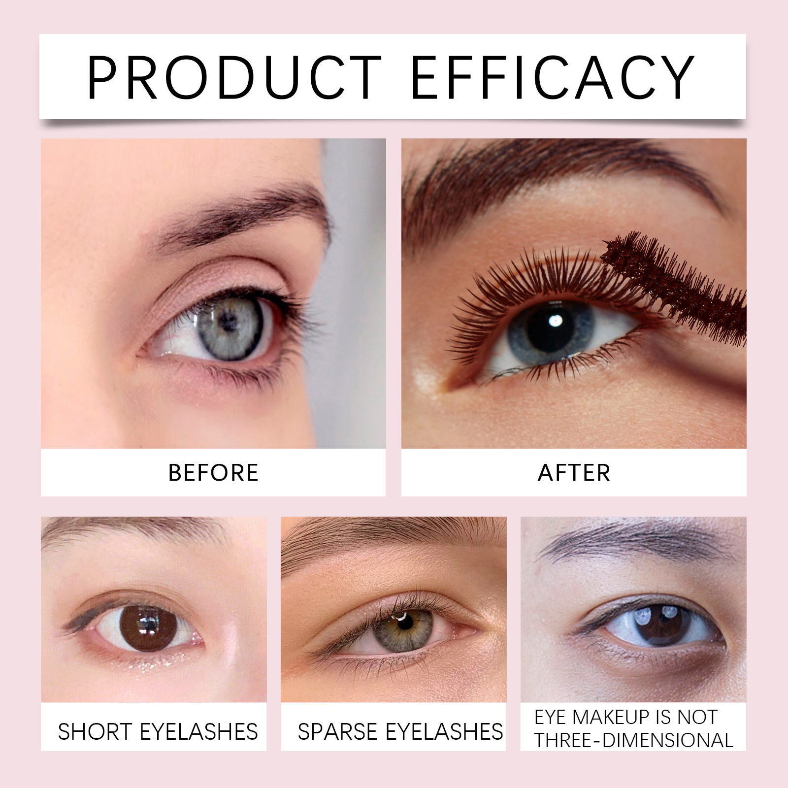 Zephoco Brown Curl Mascara Natuurlijke look Langdurige, veegvaste, dagelijkse, voedende formule_voghion.com