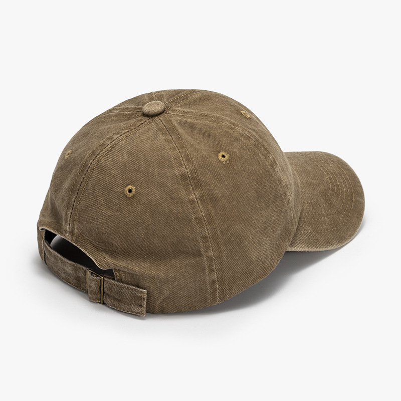 Japanese Soft Top Washed Retro Duckbill Cap With Curved Brim Versatile Student Casual Men's And Women's Outdoor Baseball Caps_voghion.com