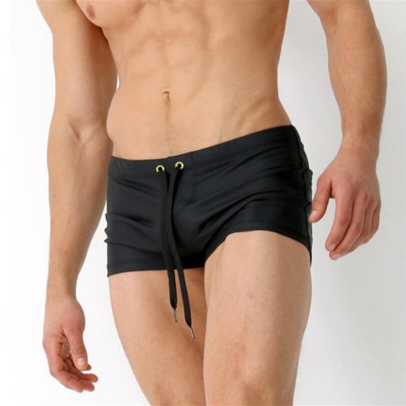 Men's European Style Swim Trunks - Quick-Dry & Comfortable For Beach & Pool (No Pockets UPF50+ Black/Blue S-XXL)​​_voghion.com
