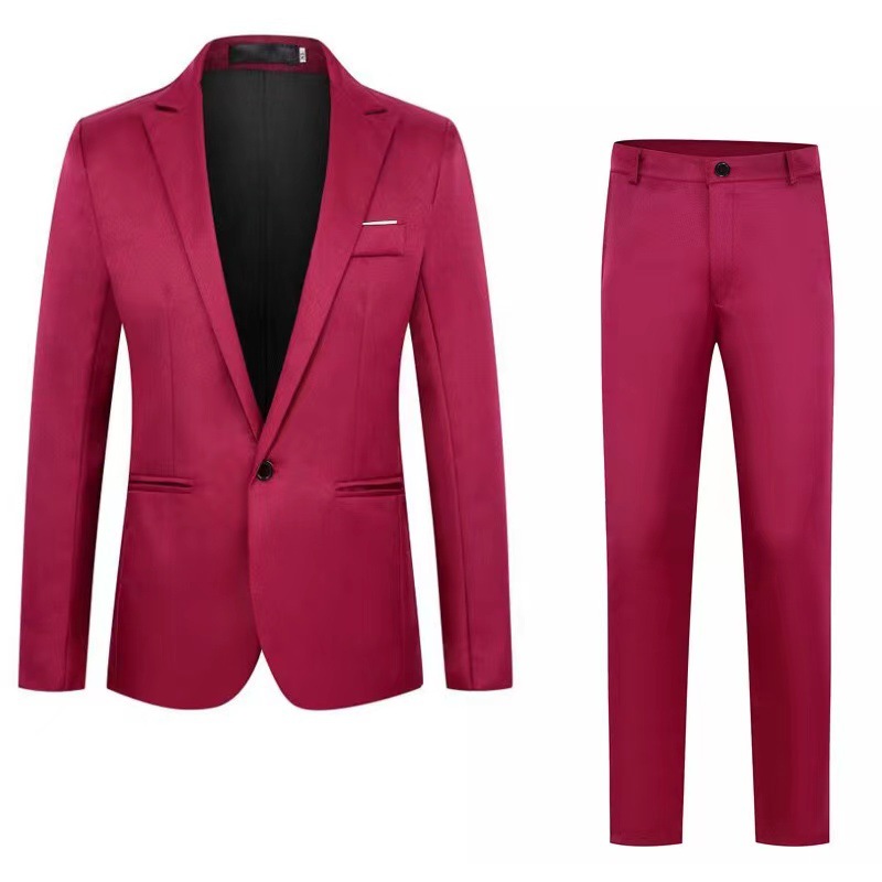 Men's Professional Formal Wedding Suit Two-piece Set For Groomsmen_voghion.com