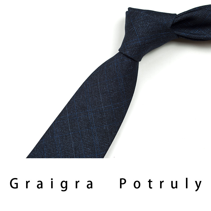 Small Men's Solid Color Coffee Gray 8cm Business Tie With Zipper_voghion.com