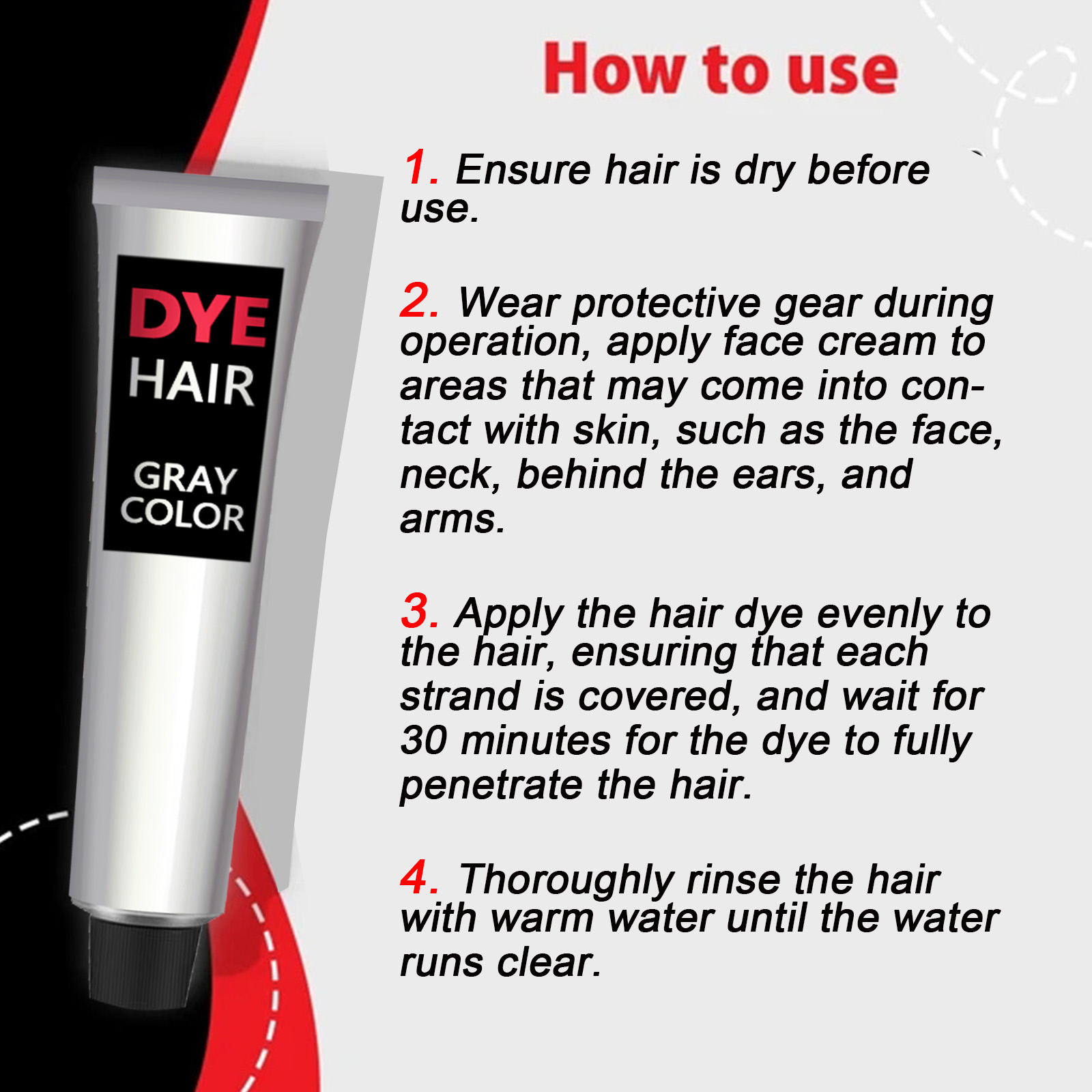 EELHOE Hair Beauty Agent, Grandma Gray Hair Hair Beauty Agent, Trendy Hair Cream, Easy To Color, Long-lasting And Gentle Hair Care, No Hair Damage_voghion.com
