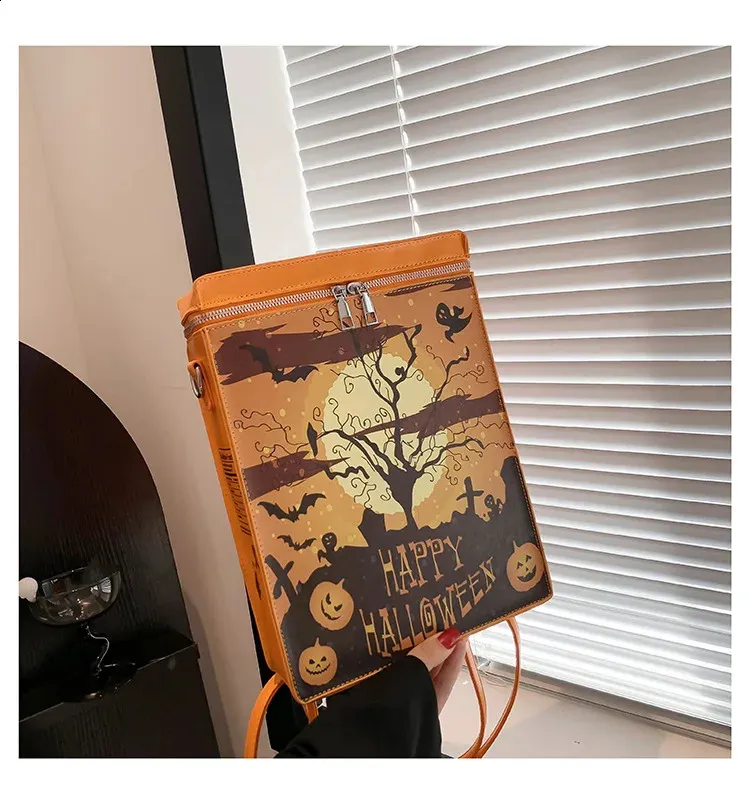 Lustiger süßer Schulrucksack für Mädchen, Damen-Handtasche, schwarz, Gothic-Punk-Stil 240912_voghion.com