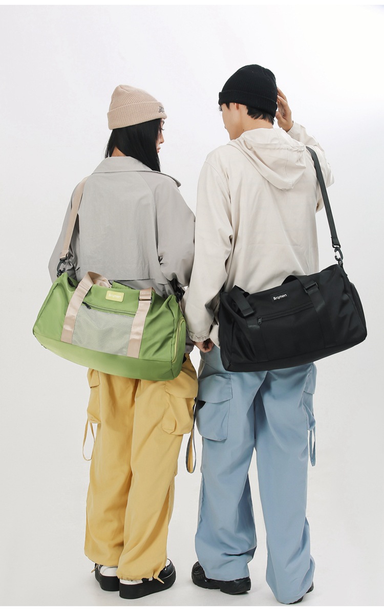 Men's and women's wet dry separation fitness bag, outdoor travel with shoe compartment luggage bag, can be used as a lever handbag_voghion.com